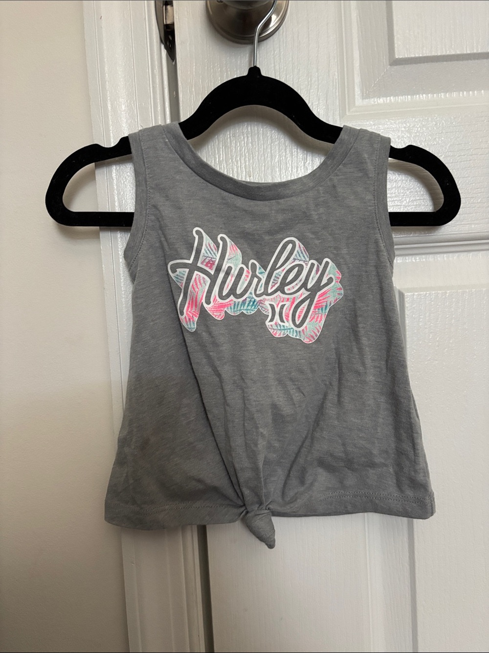 Hurley Gray Tank Top with Pink & Teal Logo